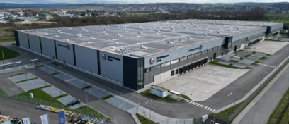 Blick von oben auf das Logistikzentrum Mühlheim-Kährlich