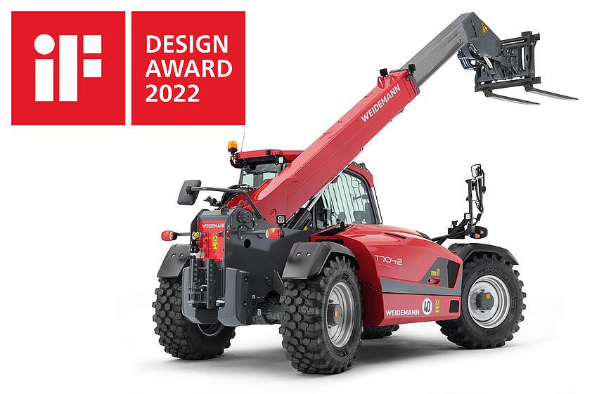 Weidemann T7042 teleszkópos rakodó if Design Award