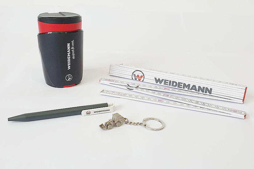 Weidemann advertising, fan items