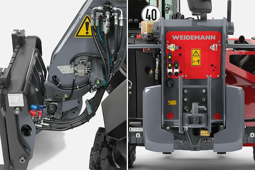Weidemann telehandler T4512-T7042, Electrical connections front and rear