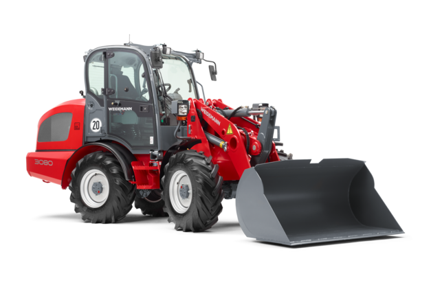 Weidemann wheel loader 3080 cabin with cargo bucket, studio