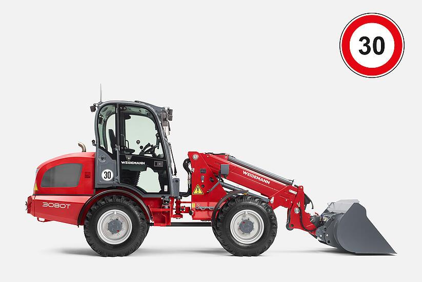 Weidemann telescopic wheel loader 3080T, Speed 30 km/h