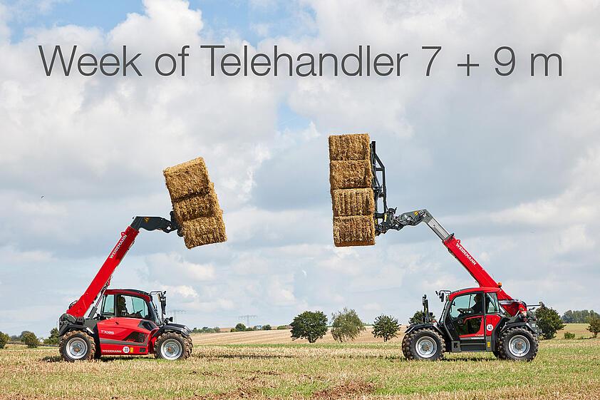Weidemann Teleskoplader T7035 und T7042 auf einem Feld