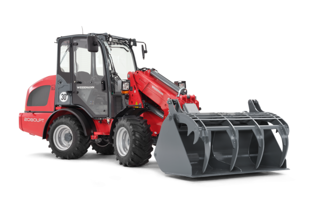 Weidemann telescopic wheel loader 2080LPT cabin with cargo bucket, studio