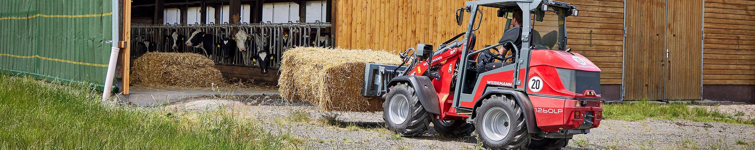 Weidemann Hoftrac 1260LP in use