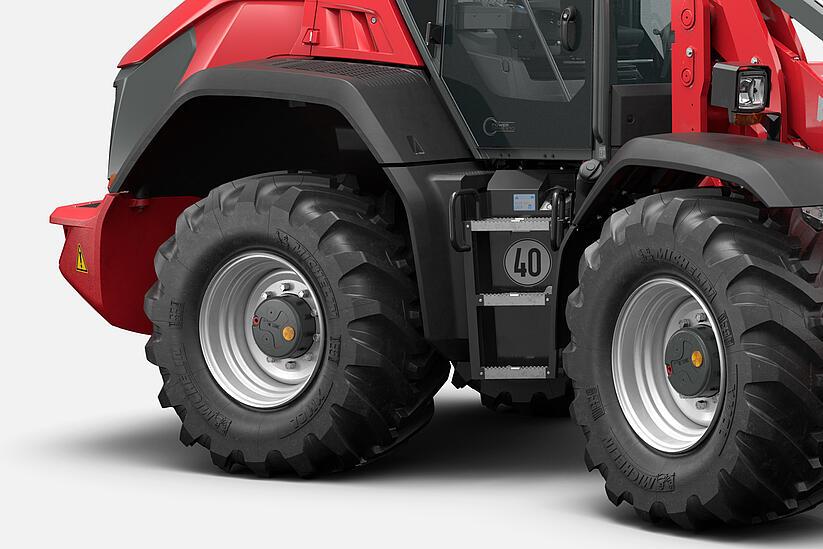 Weidemann wheel loader 9080, Entry and exit